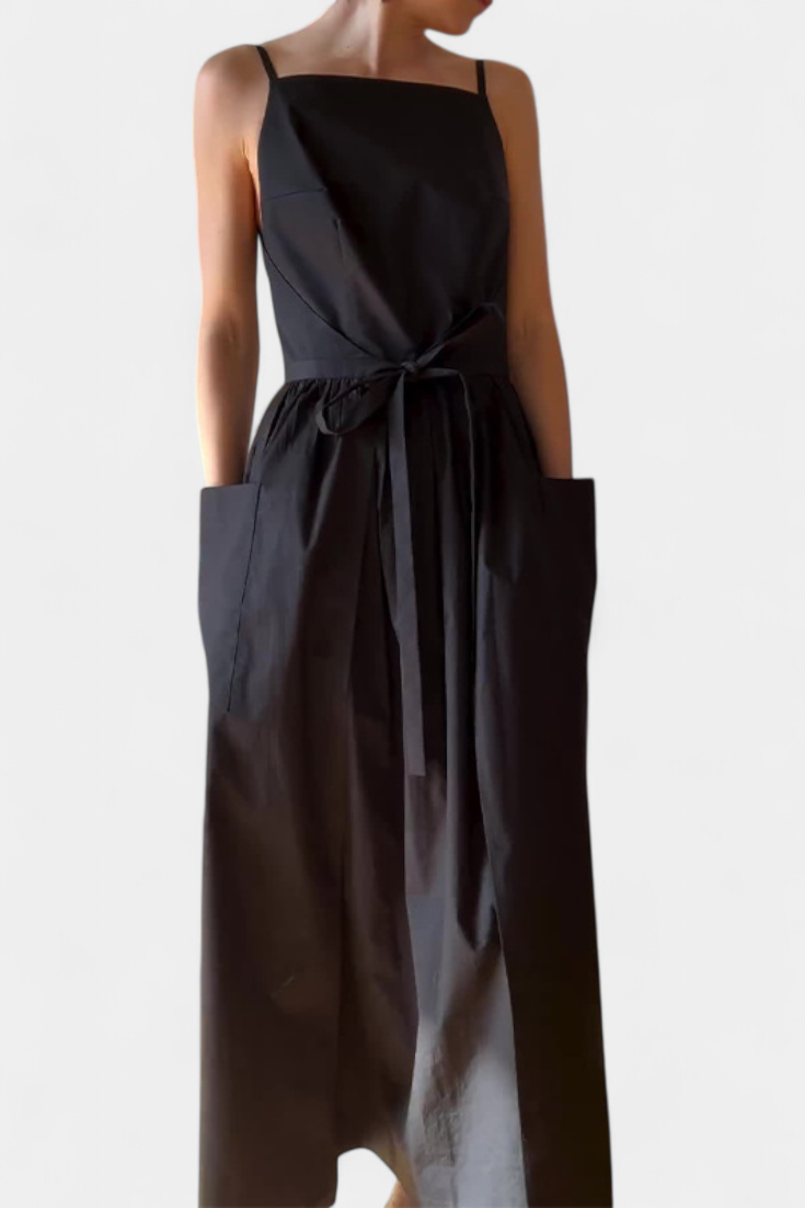 SERENA | Robe Longue à Liens Ajustables pour un Look Romantique et un Confort Estival