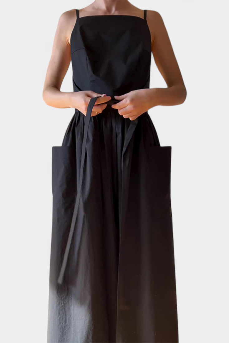 SERENA | Robe Longue à Liens Ajustables pour un Look Romantique et un Confort Estival