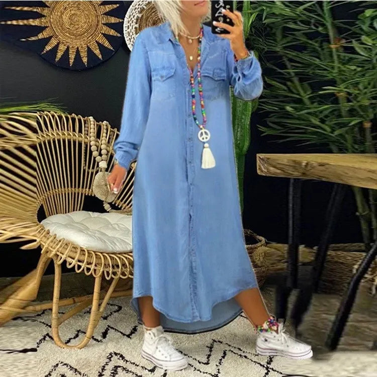 Vena | Élégante Robe en Jean Style Boho