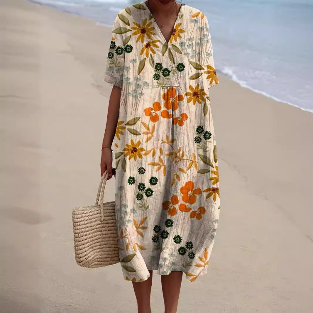 Luna - Robe d'été florale colorée