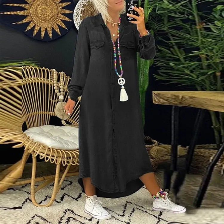 Vena | Élégante Robe en Jean Style Boho