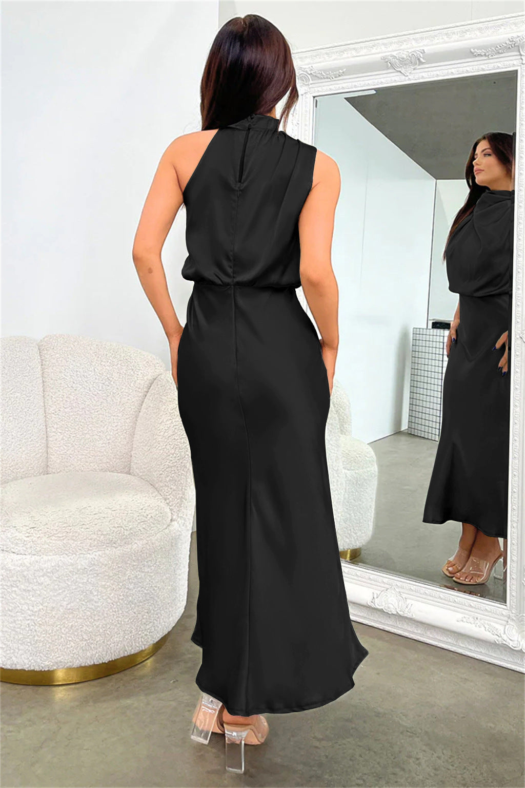 Valeria™ | Long Halter Neck Dress