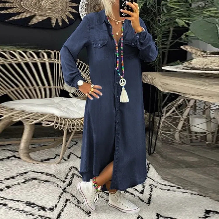 Vena | Élégante Robe en Jean Style Boho