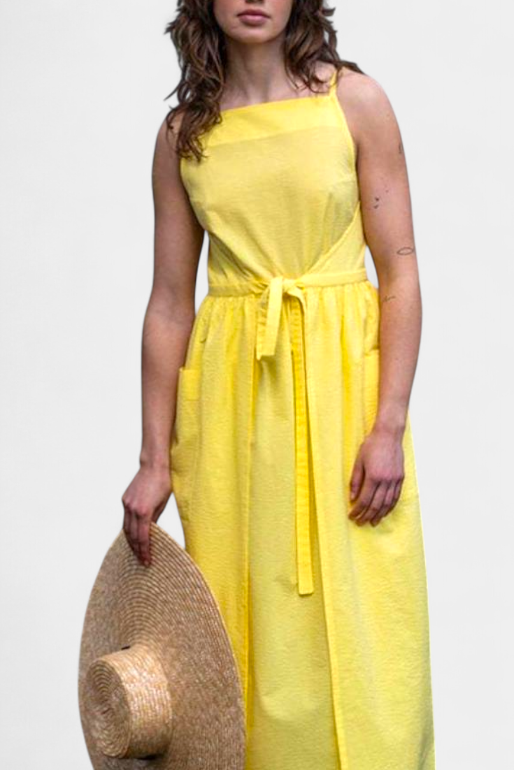 SERENA | Robe Longue à Liens Ajustables pour un Look Romantique et un Confort Estival