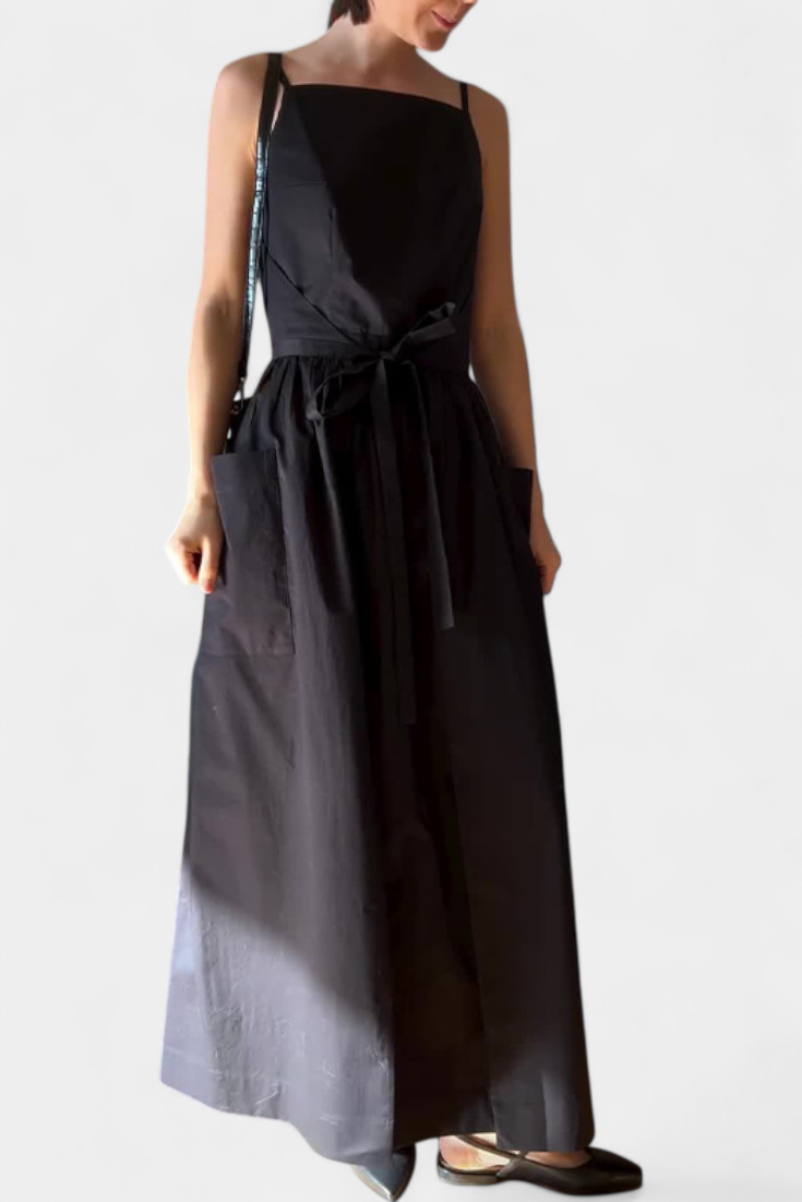 SERENA | Robe Longue à Liens Ajustables pour un Look Romantique et un Confort Estival
