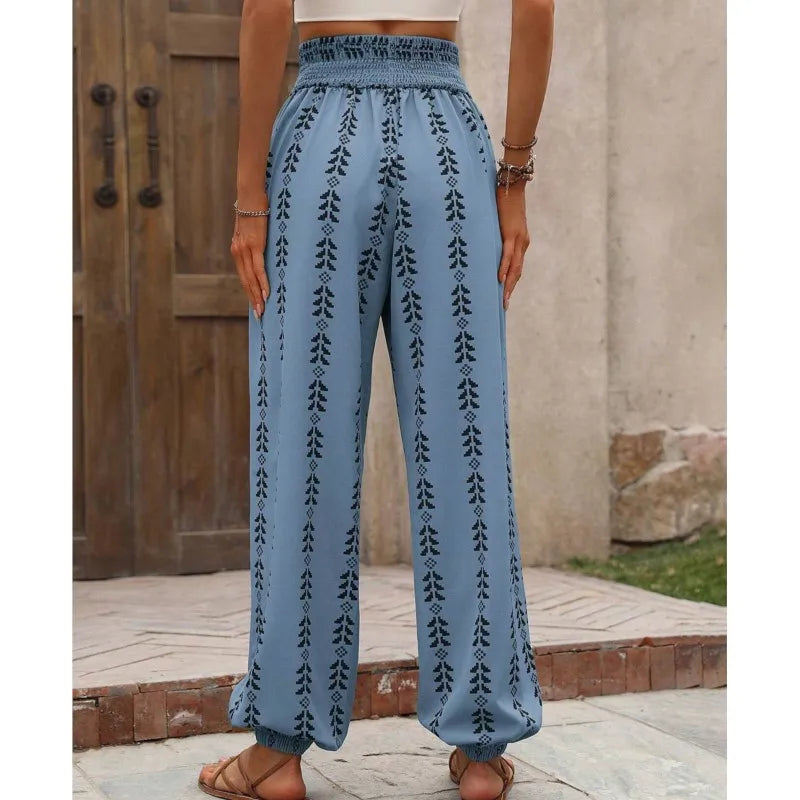 Iris | Pantalon léger boho à taille élastique