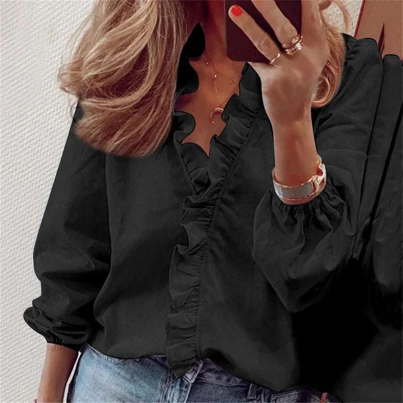 Enola | Blouse élégante avec des volants ludiques