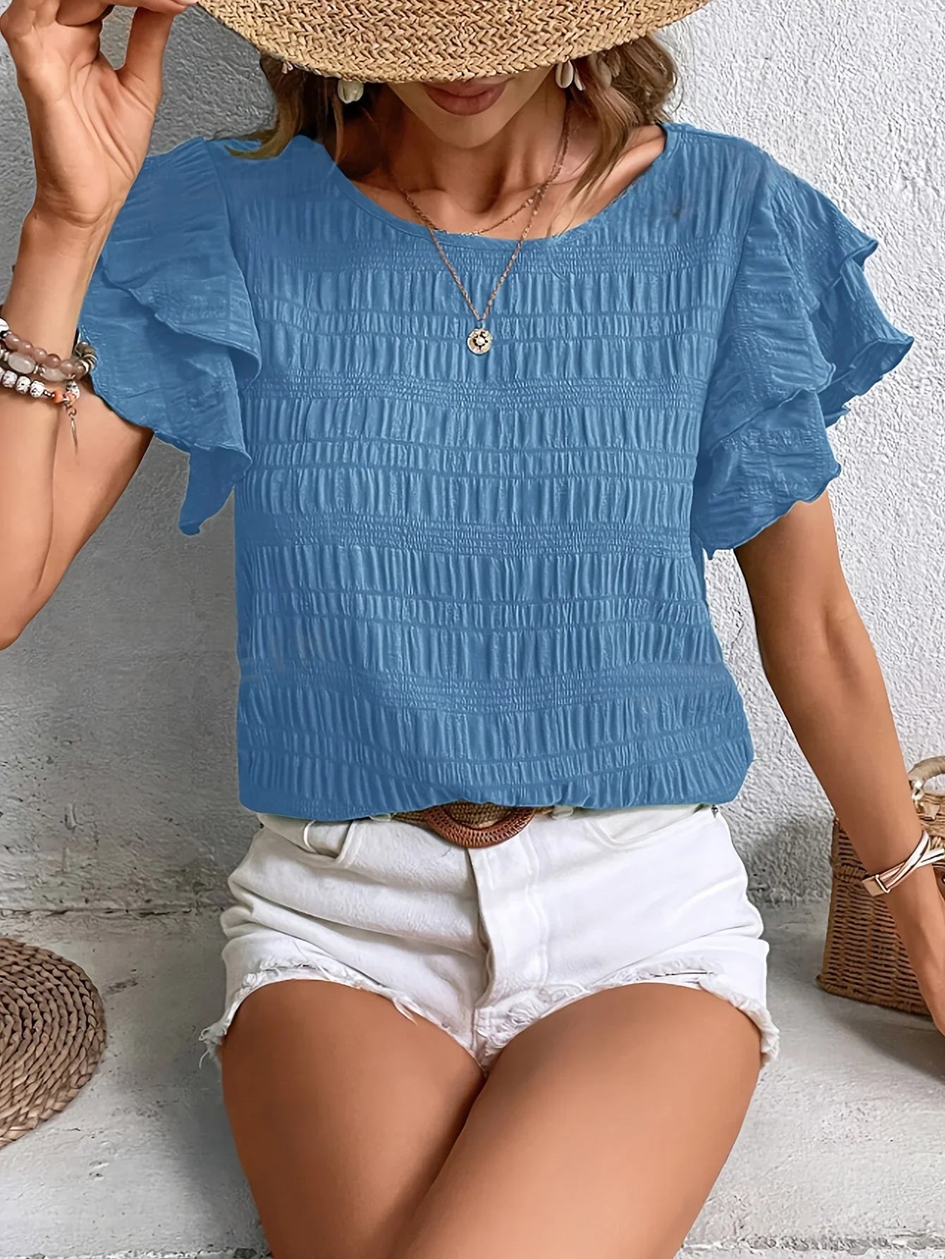 Charmaine | Blouse légère ornée de volants amusants