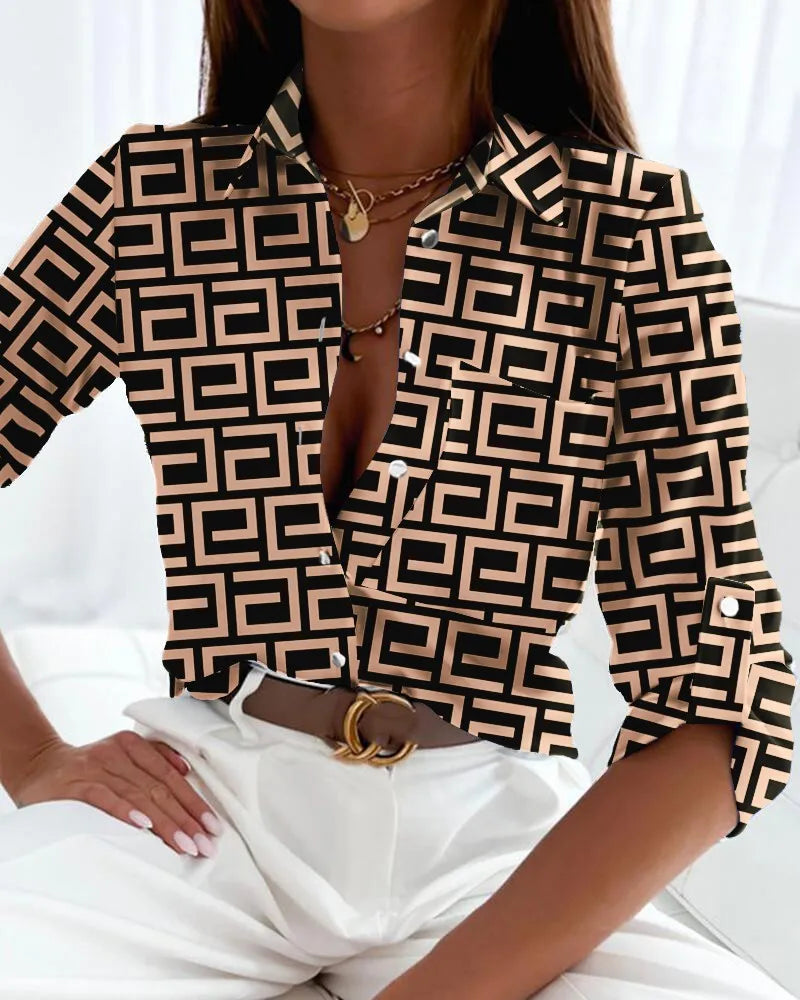 Freya | Blouse à la mode avec motif artistique