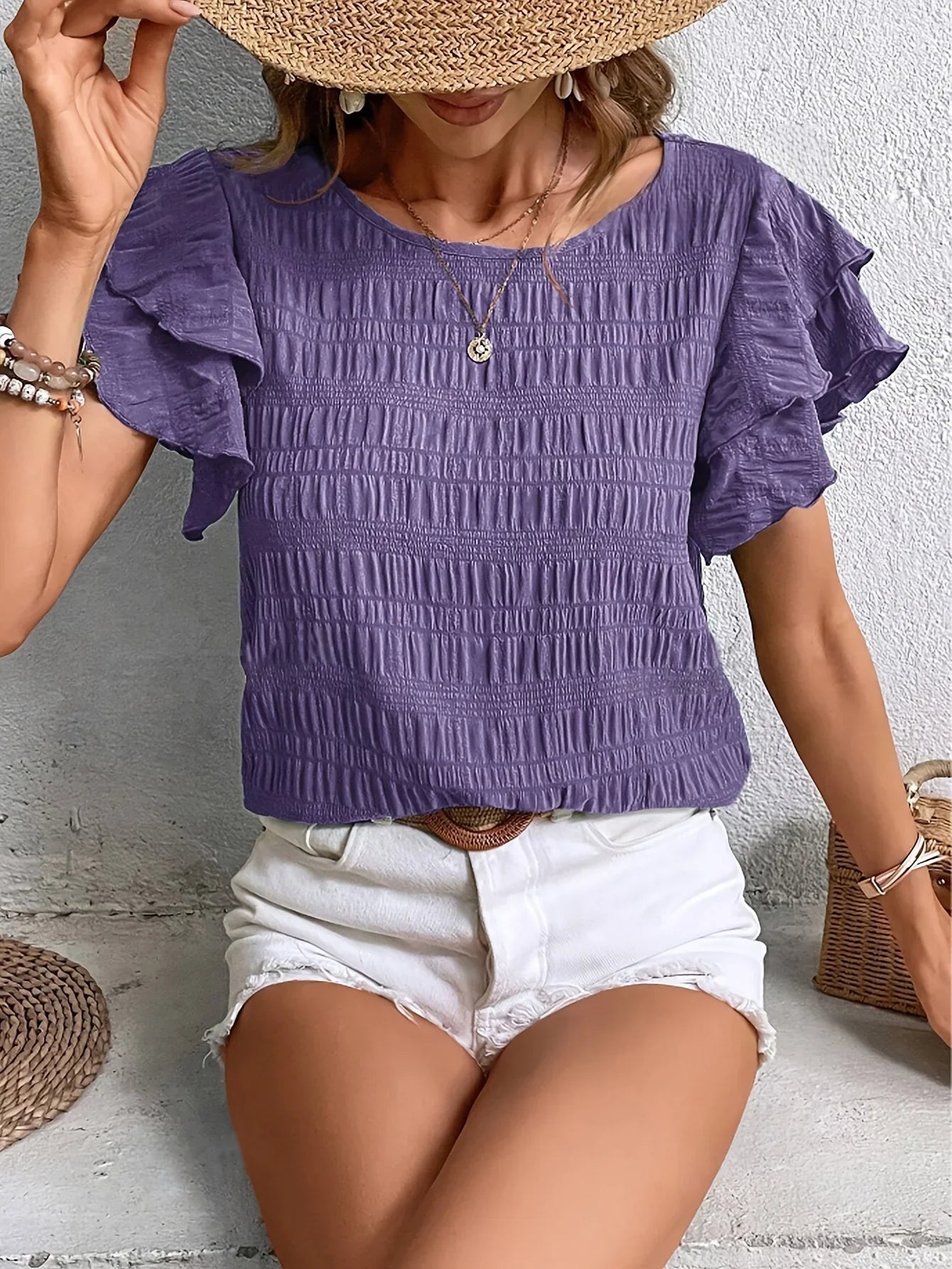 Charmaine | Blouse légère ornée de volants amusants
