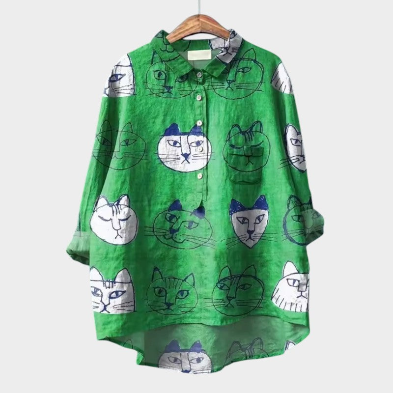 ELISABETTA | Blouse Oversize à Motif Floral avec Confort Douillet pour des Journées Décontractées