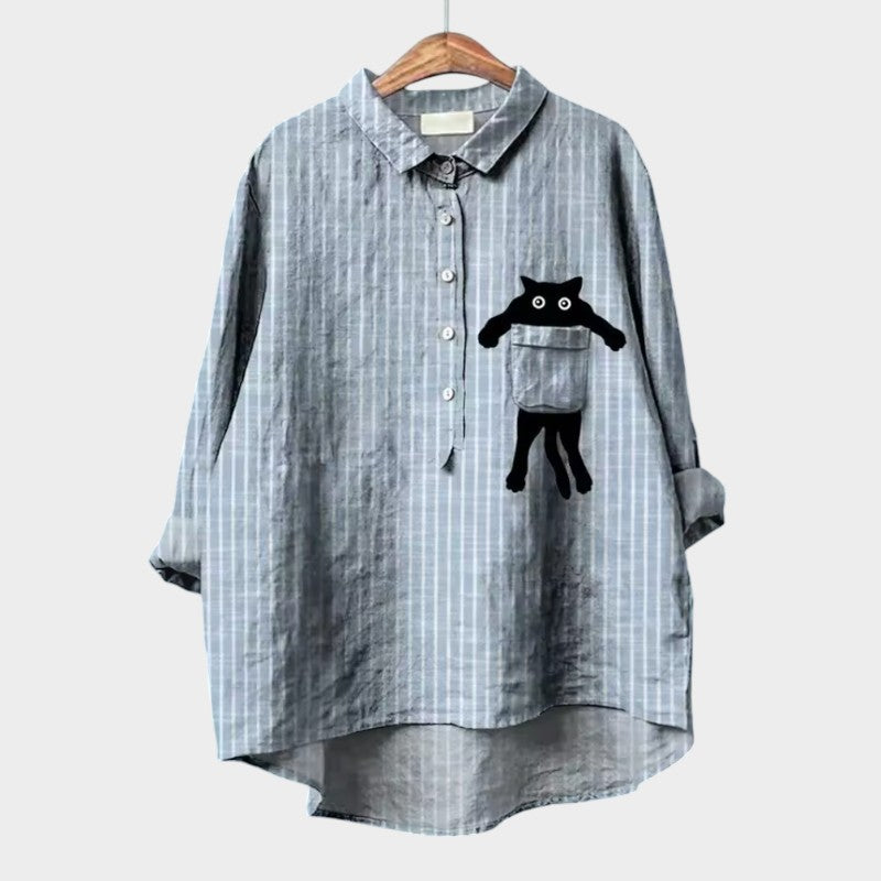 ELISABETTA | Blouse Oversize à Motif Floral avec Confort Douillet pour des Journées Décontractées