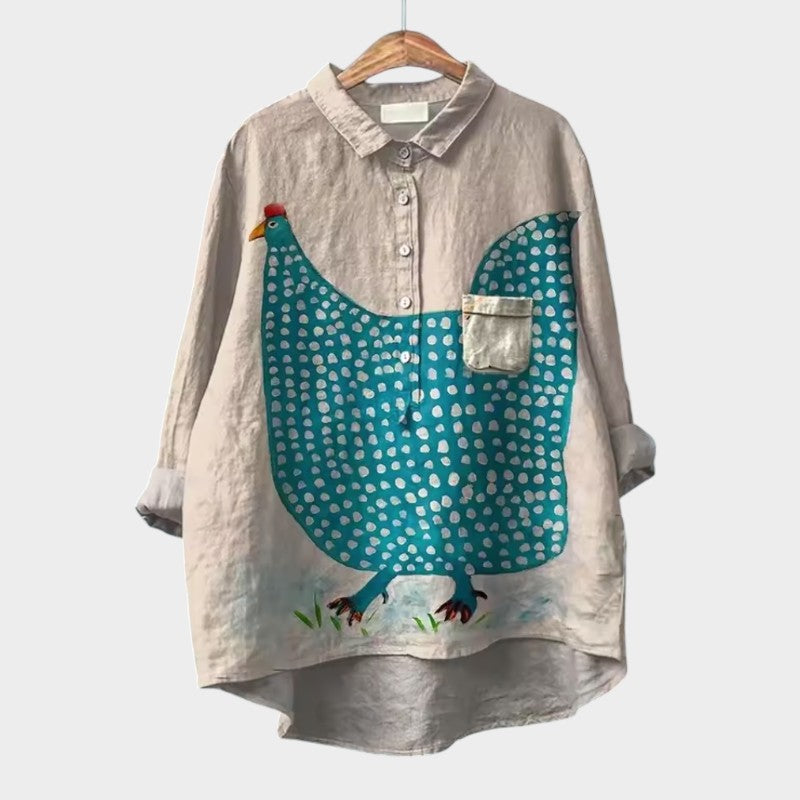 ELISABETTA | Blouse Oversize à Motif Floral avec Confort Douillet pour des Journées Décontractées