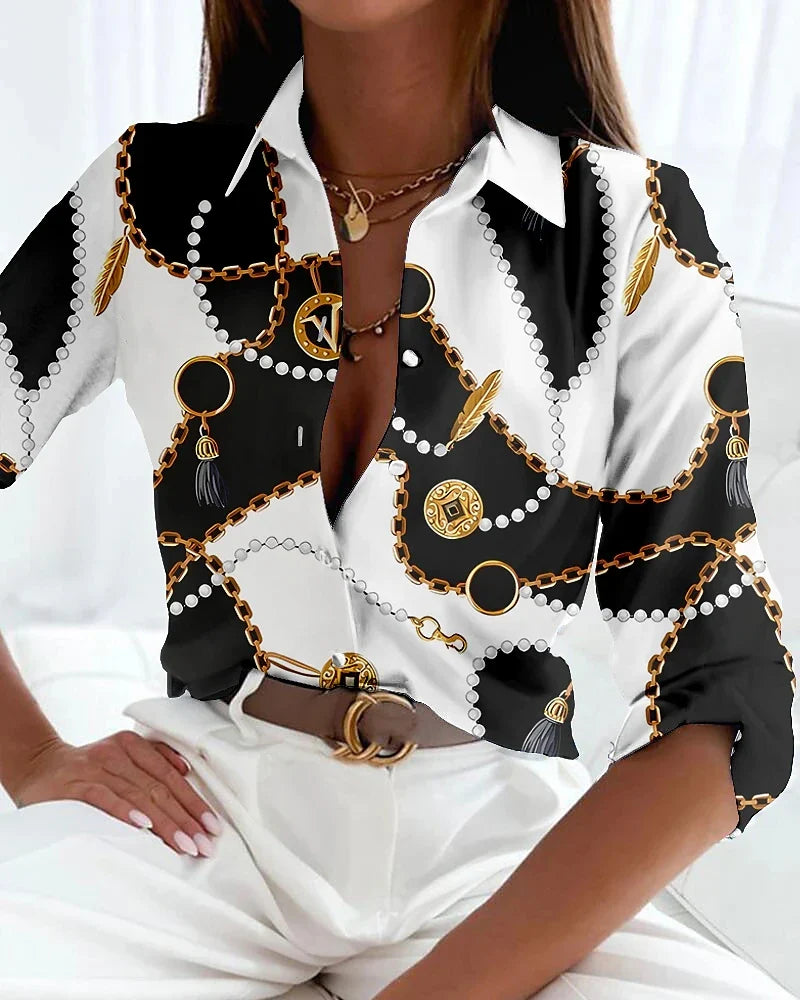 Viola | Blouse à Imprimé Contemporain
