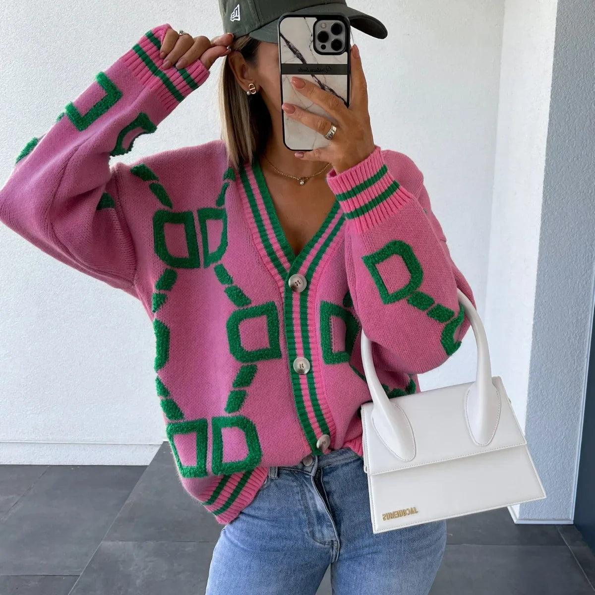 Nanette | Gilet Chic au Design Géométrique