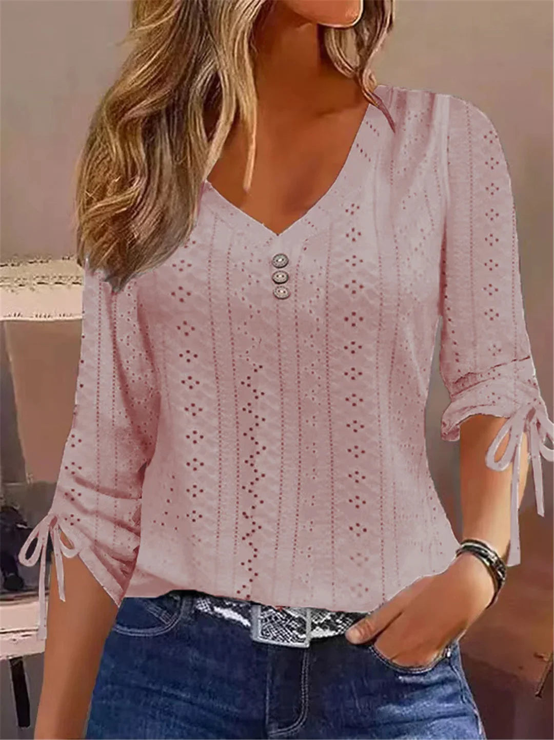 Maybelle | Élégante blouse à décolleté en V