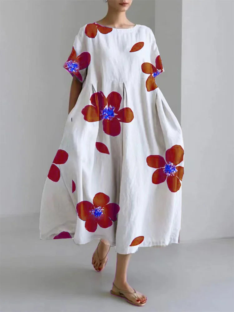 CATERINA | Robe Longue Fleurie d'Été