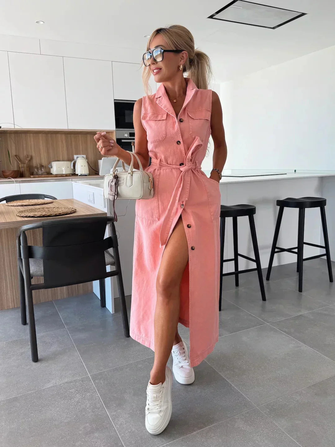 Louisa - Robe Maxi en Jean