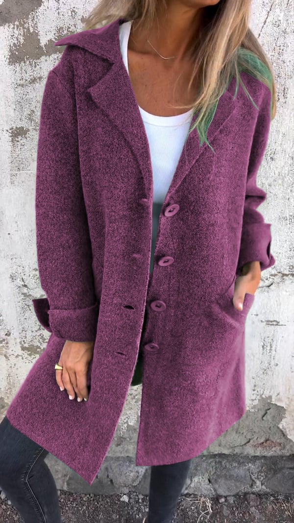 ESTELLE™ | Manteau en laine avec boutons