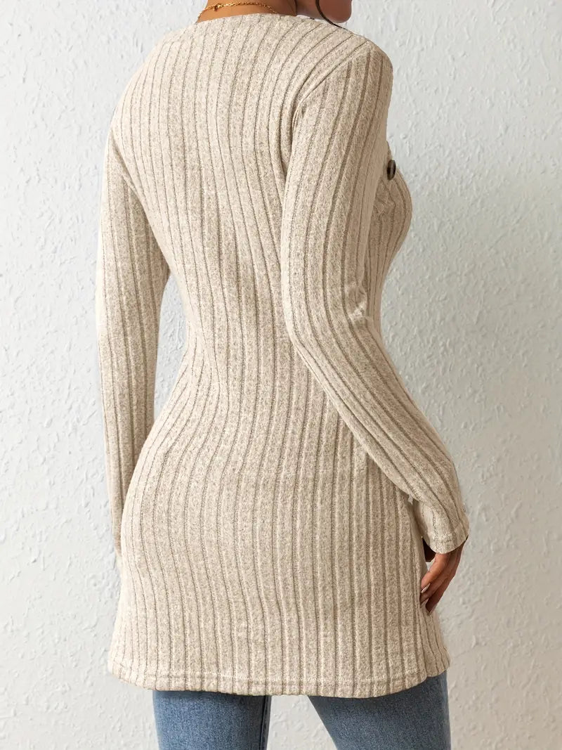 Julia™ I Haut Asymétrique Avec Boutons Et Structure Côtelée