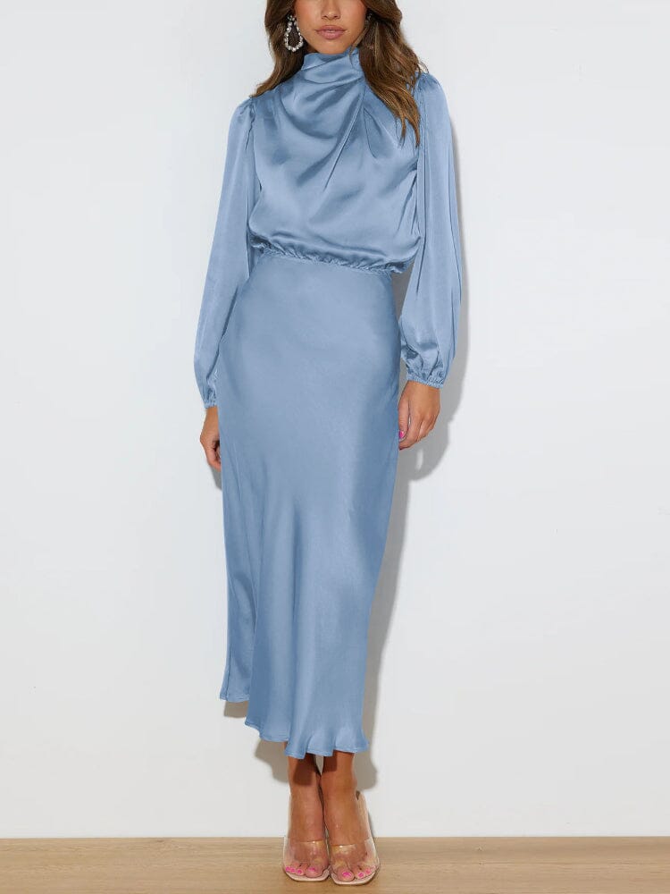 Evelyn™ | Robe en soie élégante à manches longues