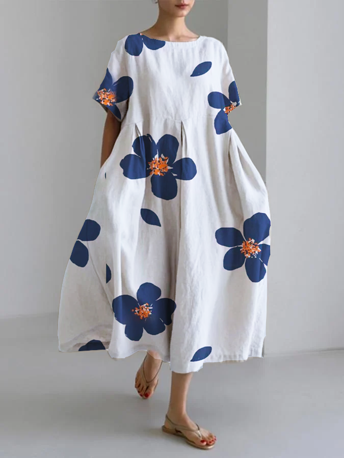 CATERINA | Robe Longue Fleurie d'Été