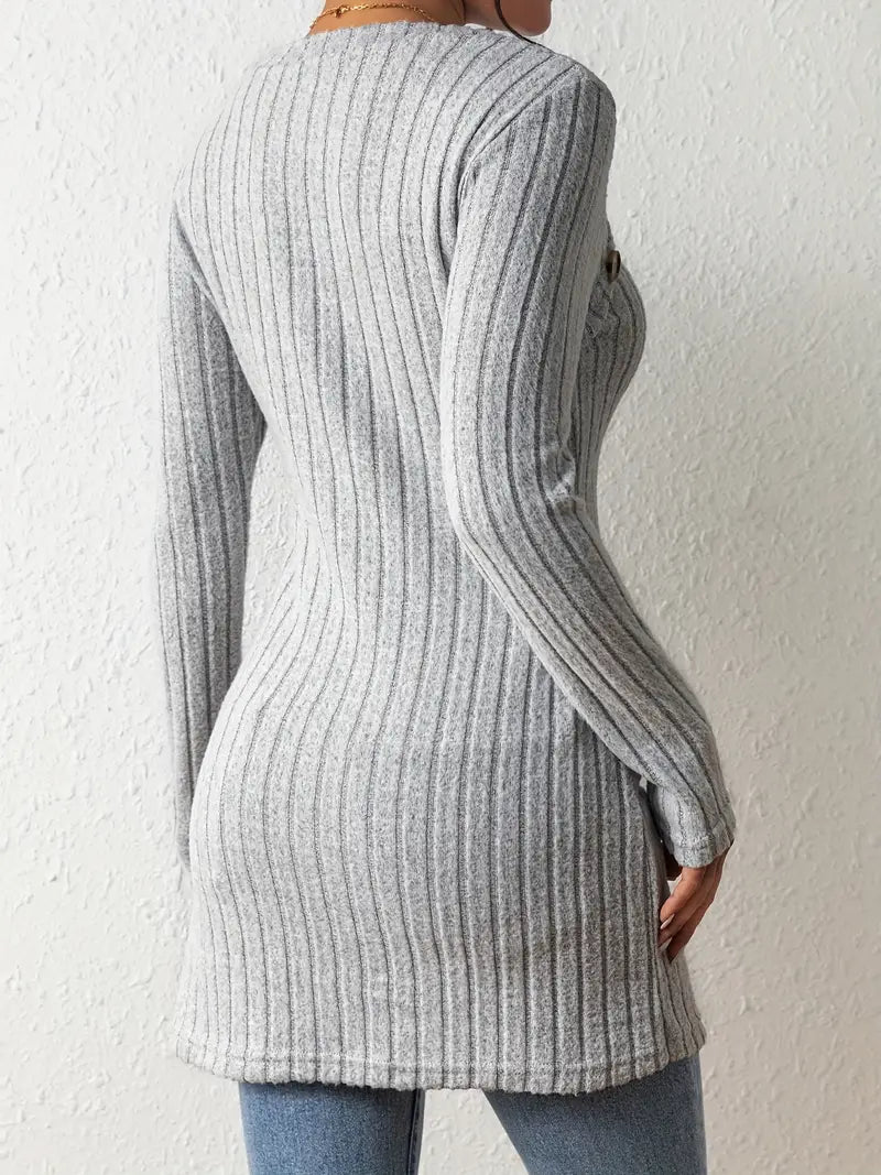 Julia™ I Haut Asymétrique Avec Boutons Et Structure Côtelée
