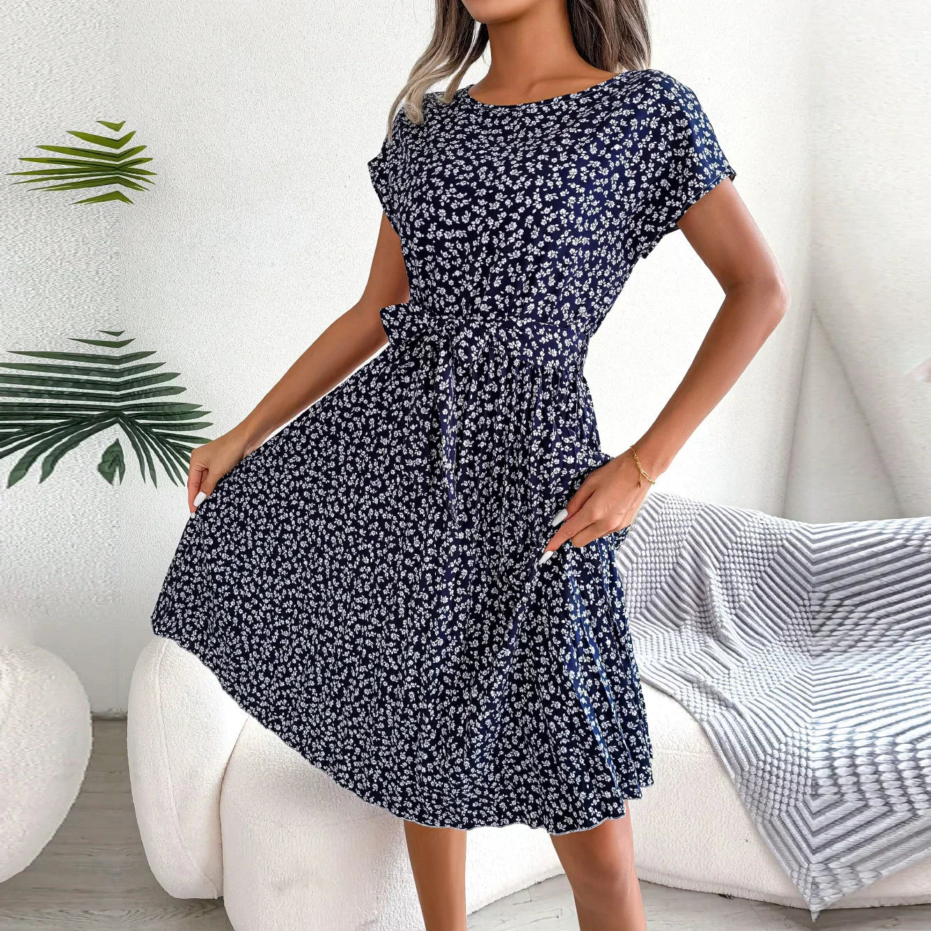 Robe Midi Plissée Florale Anabelle™