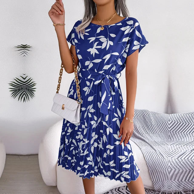 Robe Midi Plissée Florale Anabelle™