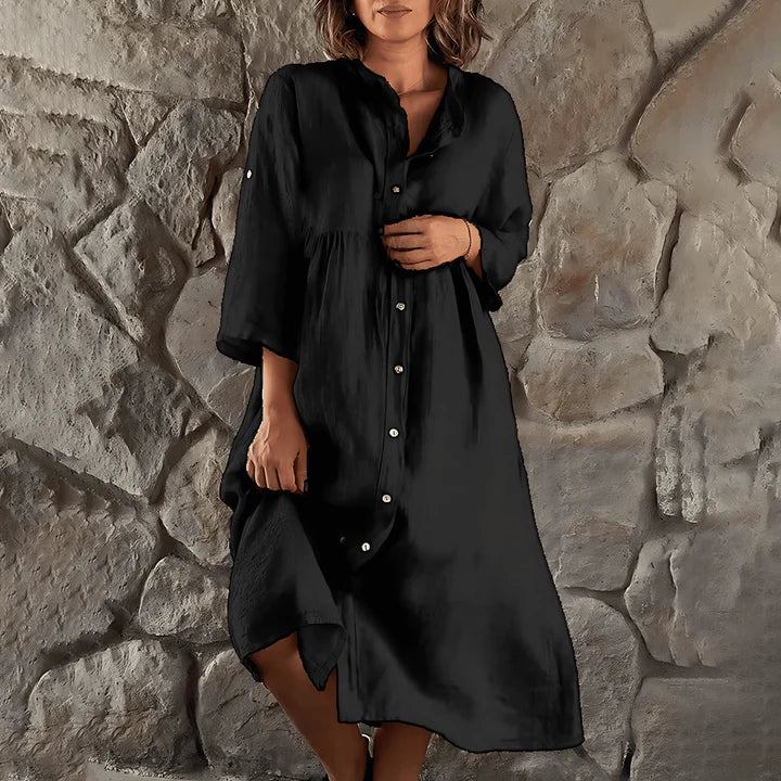 Zora | Élégante robe chemise pour une allure assurée