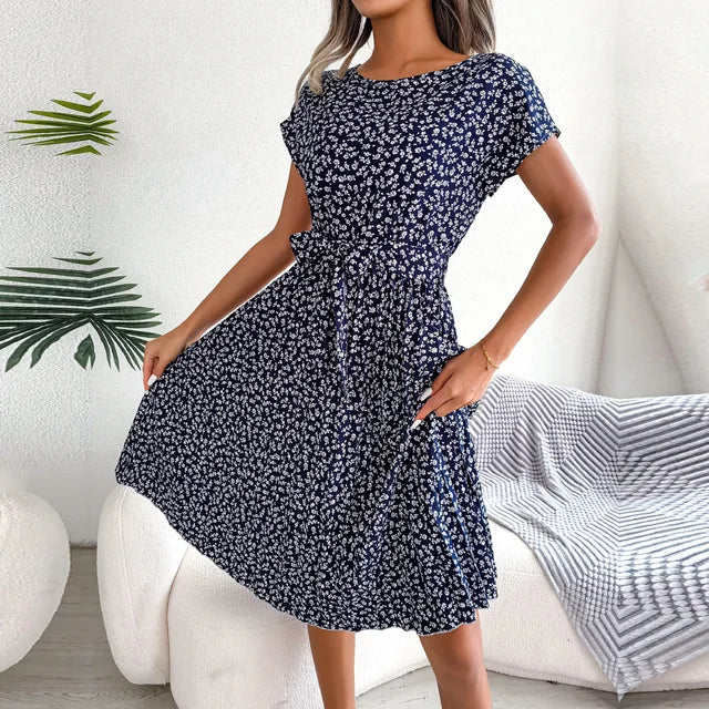 Robe Midi Plissée Florale Anabelle™