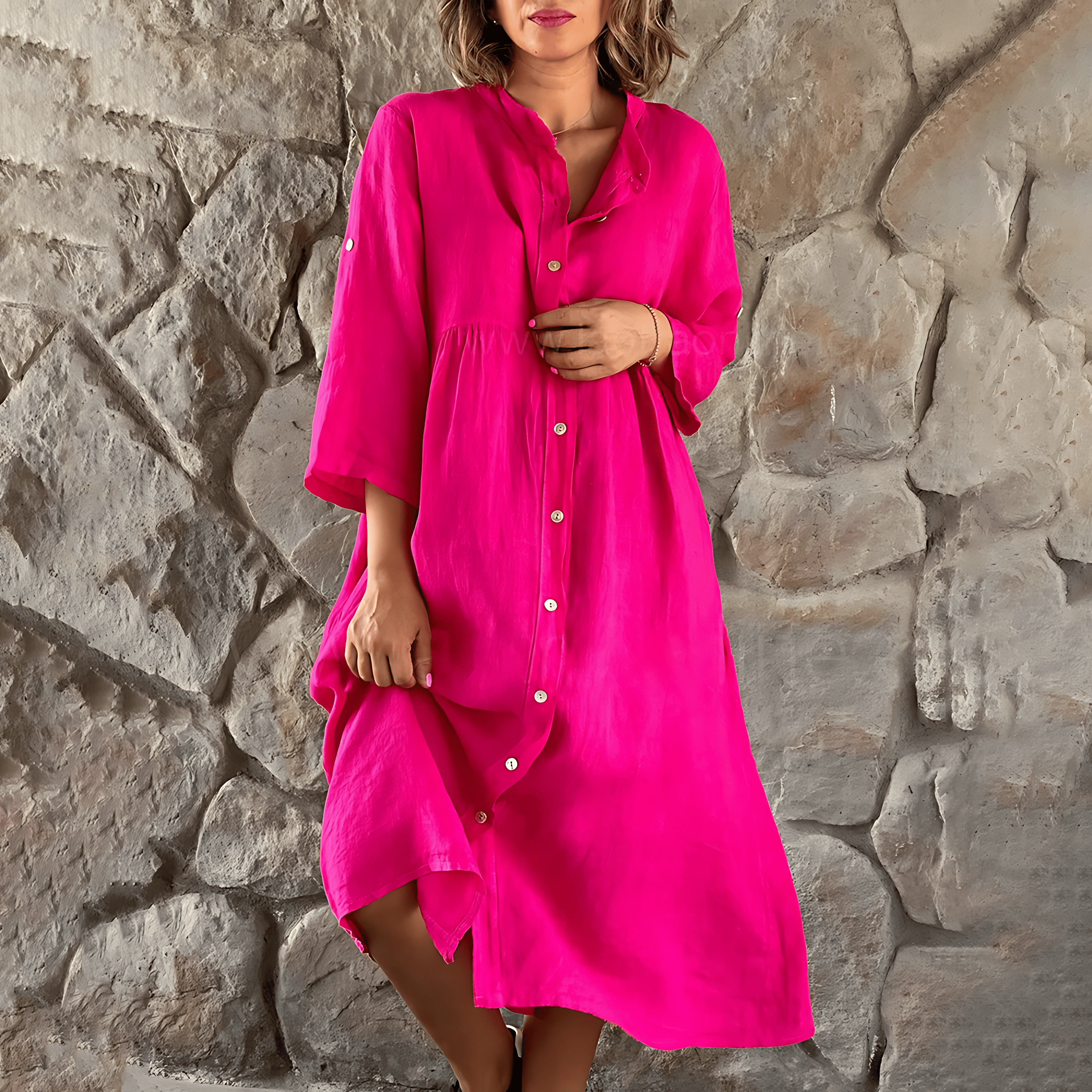Zora | Élégante robe chemise pour une allure assurée