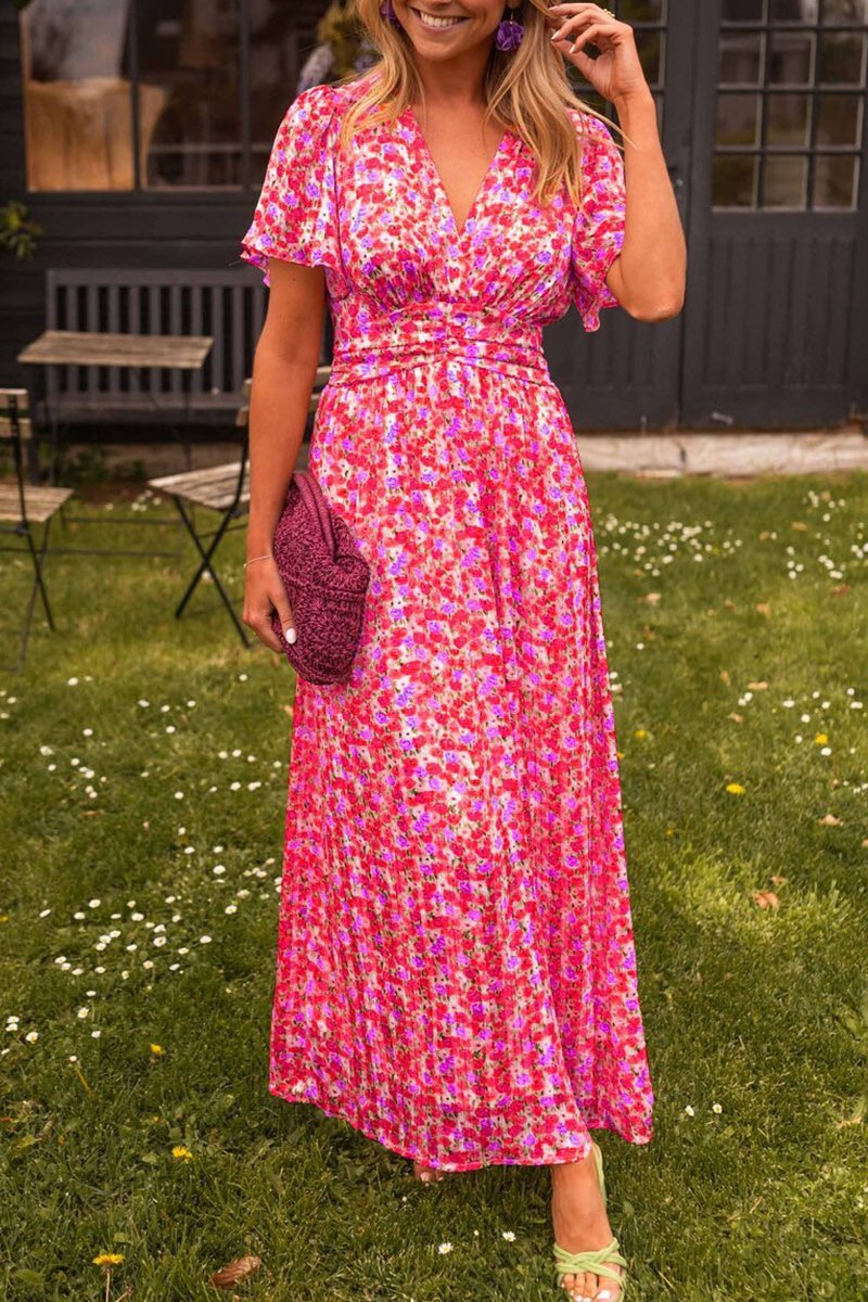 MARIELLA | Robe Longue Fleurie au Style Romantique et Aérien