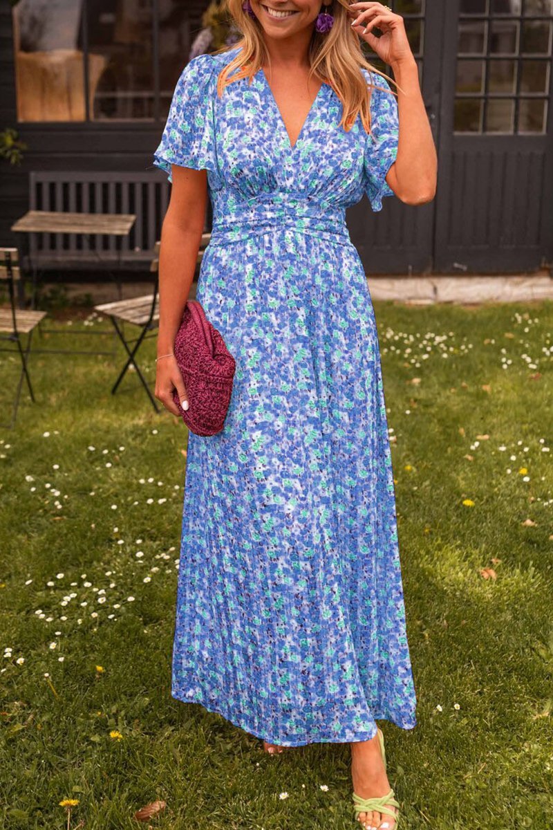 MARIELLA | Robe Longue Fleurie au Style Romantique et Aérien
