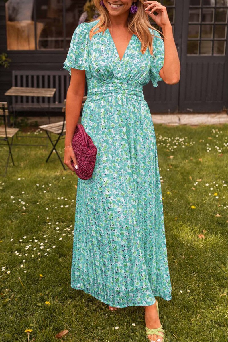 MARIELLA | Robe Longue Fleurie au Style Romantique et Aérien