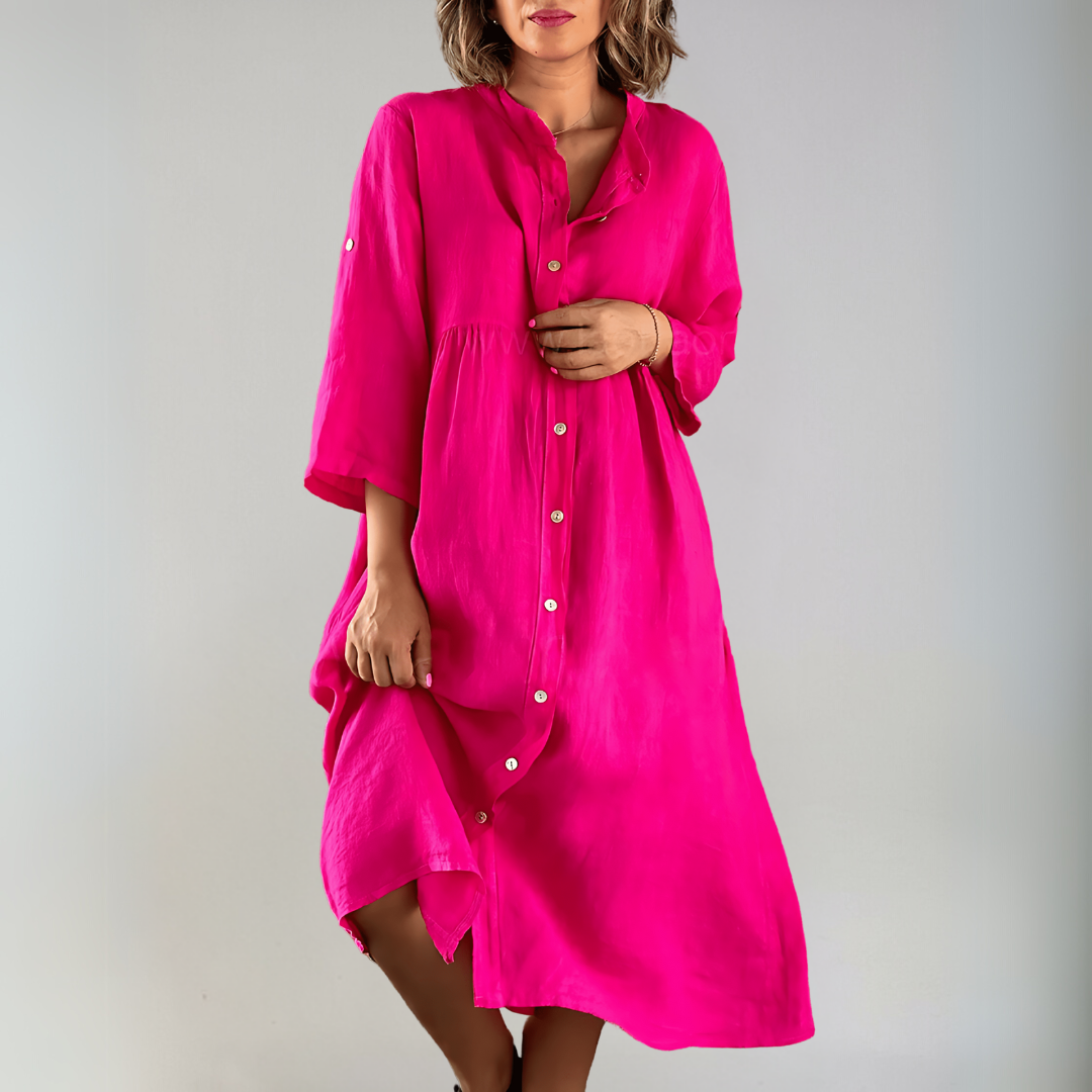 Zora | Élégante robe chemise pour une allure assurée