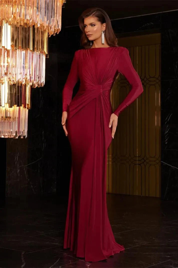 Michaela™ | Robe Maxi Élégante à Manches Longues et Froufrous