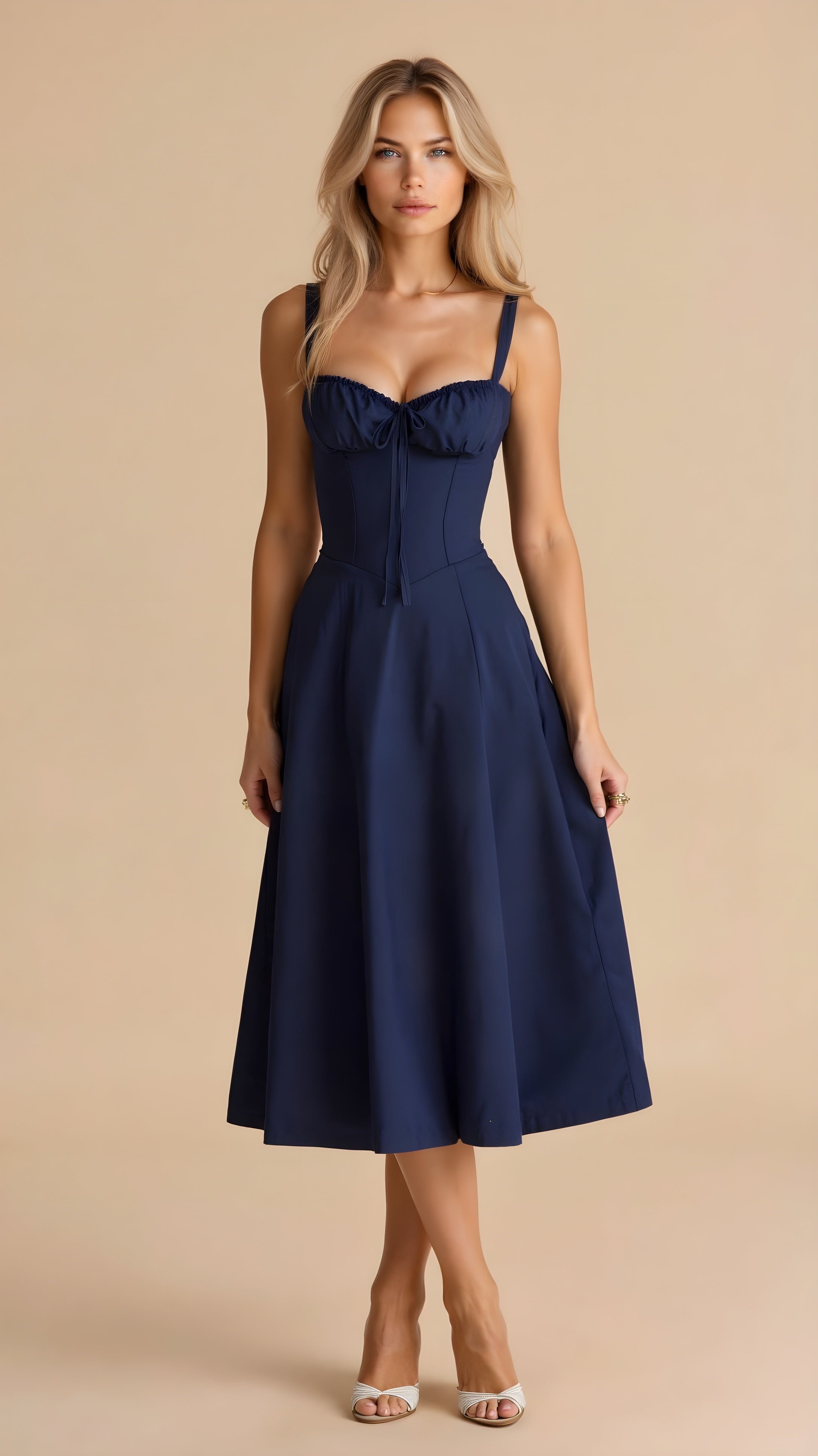Signe ™ - Robe Longue Élégante pour Femme avec Bustier, Silhouette Flatteuse
