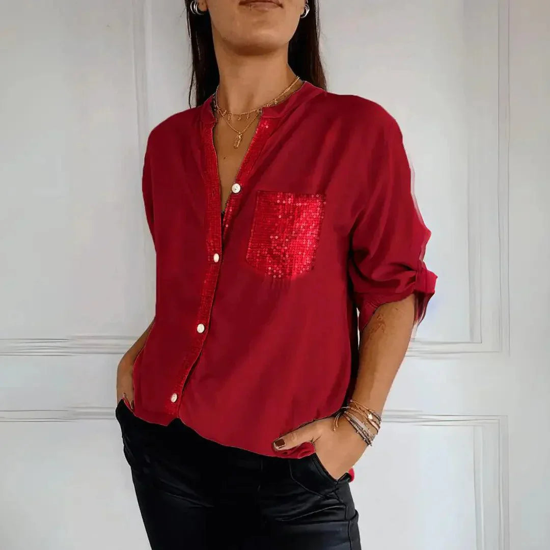 Alena | Élégante blouse sans plis