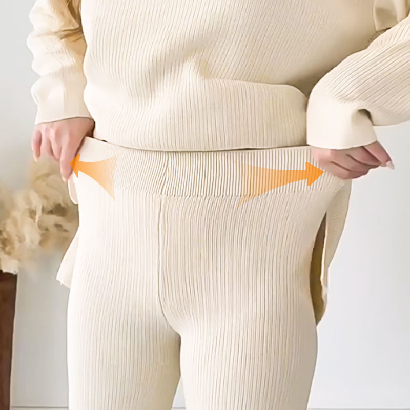 Amalia™ | Ensemble de deux pièces décontracté avec décolleté en V et fente