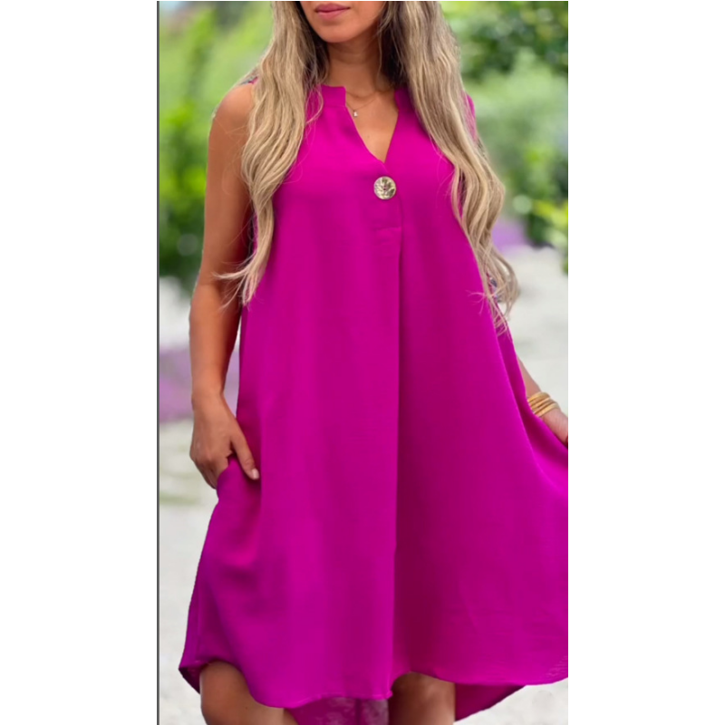 Sheryl™ - Robe sans manches à décolleté en V