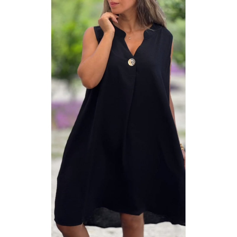 Sheryl™ - Robe sans manches à décolleté en V