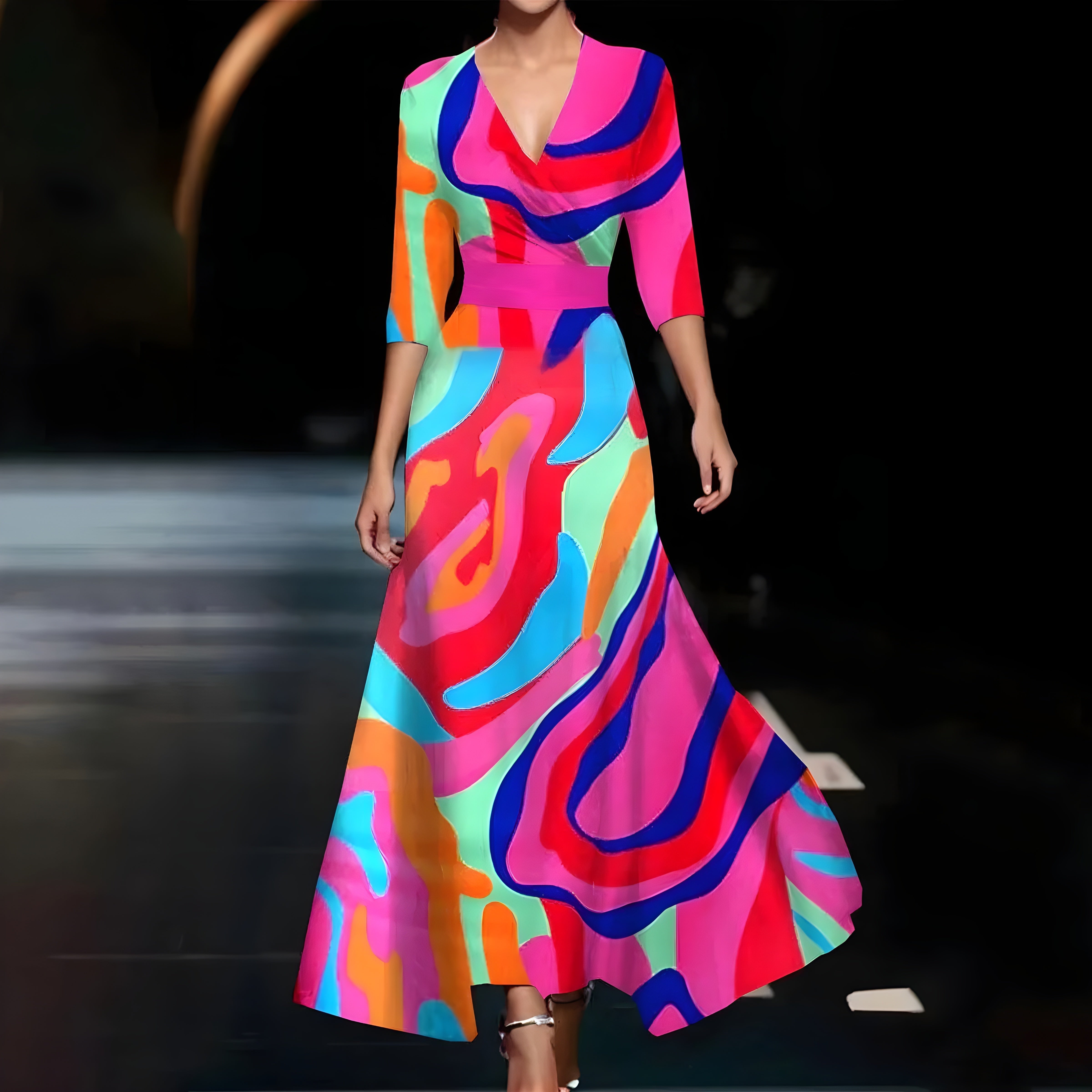 Inge ™ | Robe Longue Fleurie pour Femme