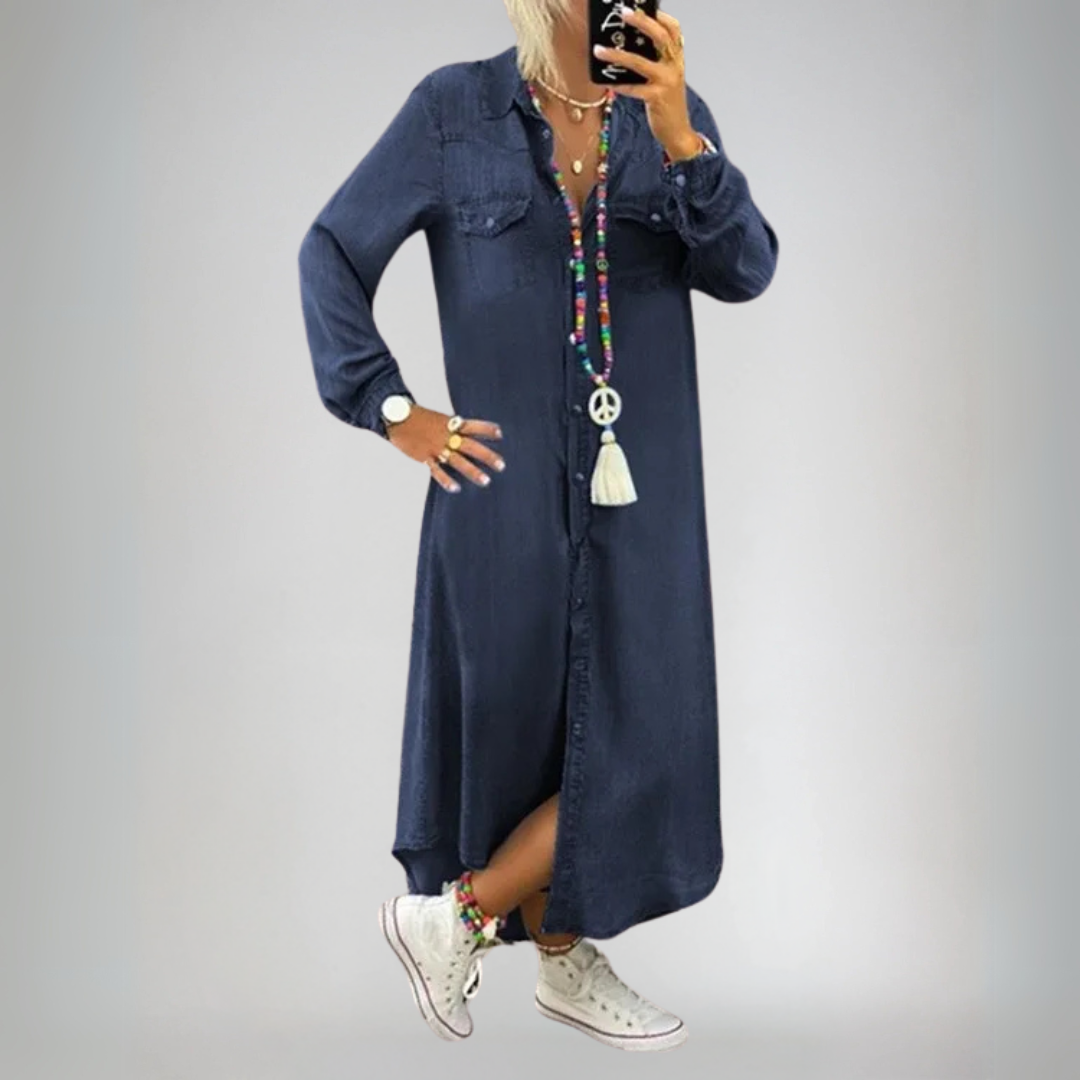 Vena | Élégante Robe en Jean Style Boho