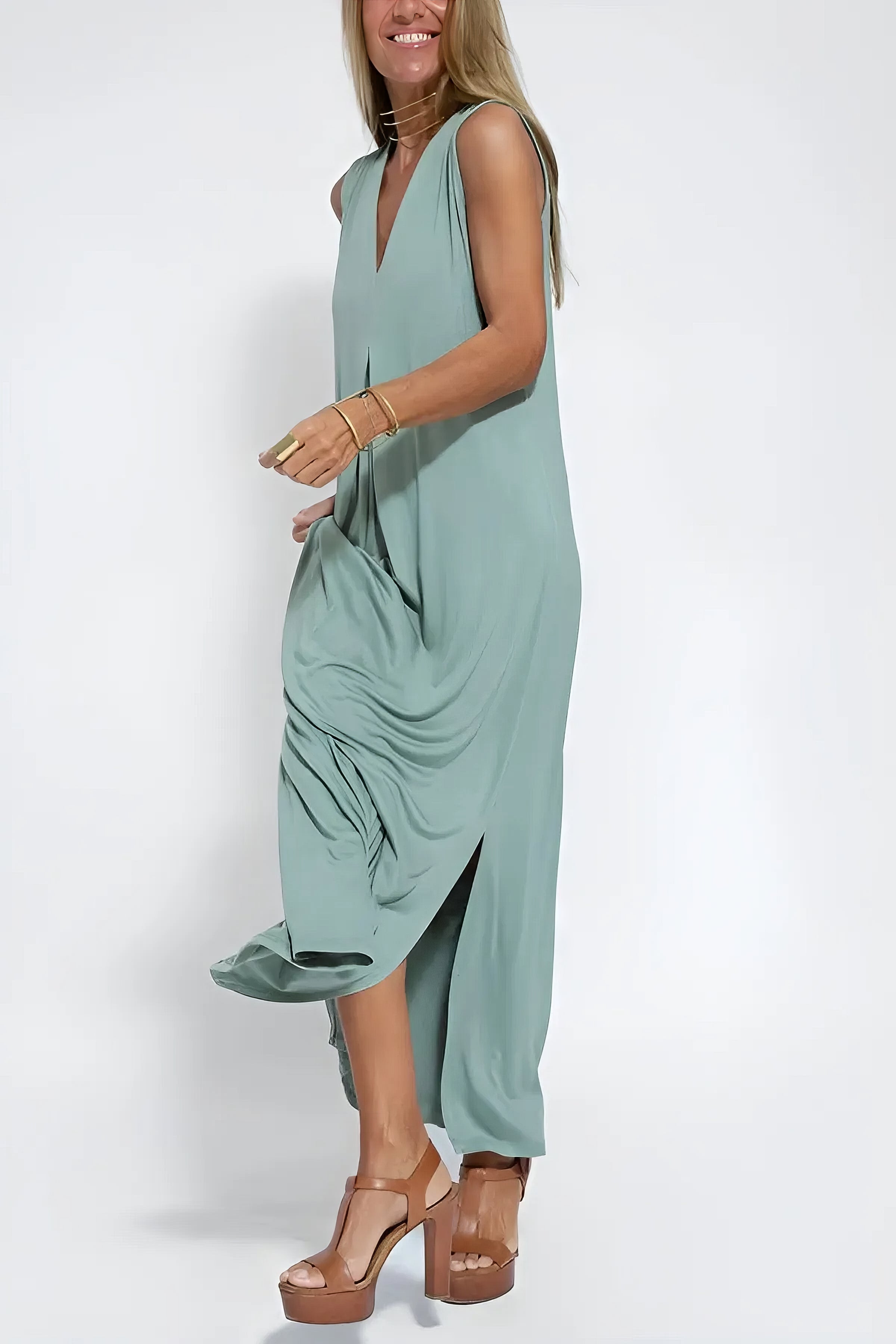 ELISE | Élégante Robe Longue avec Cardigan Inclus