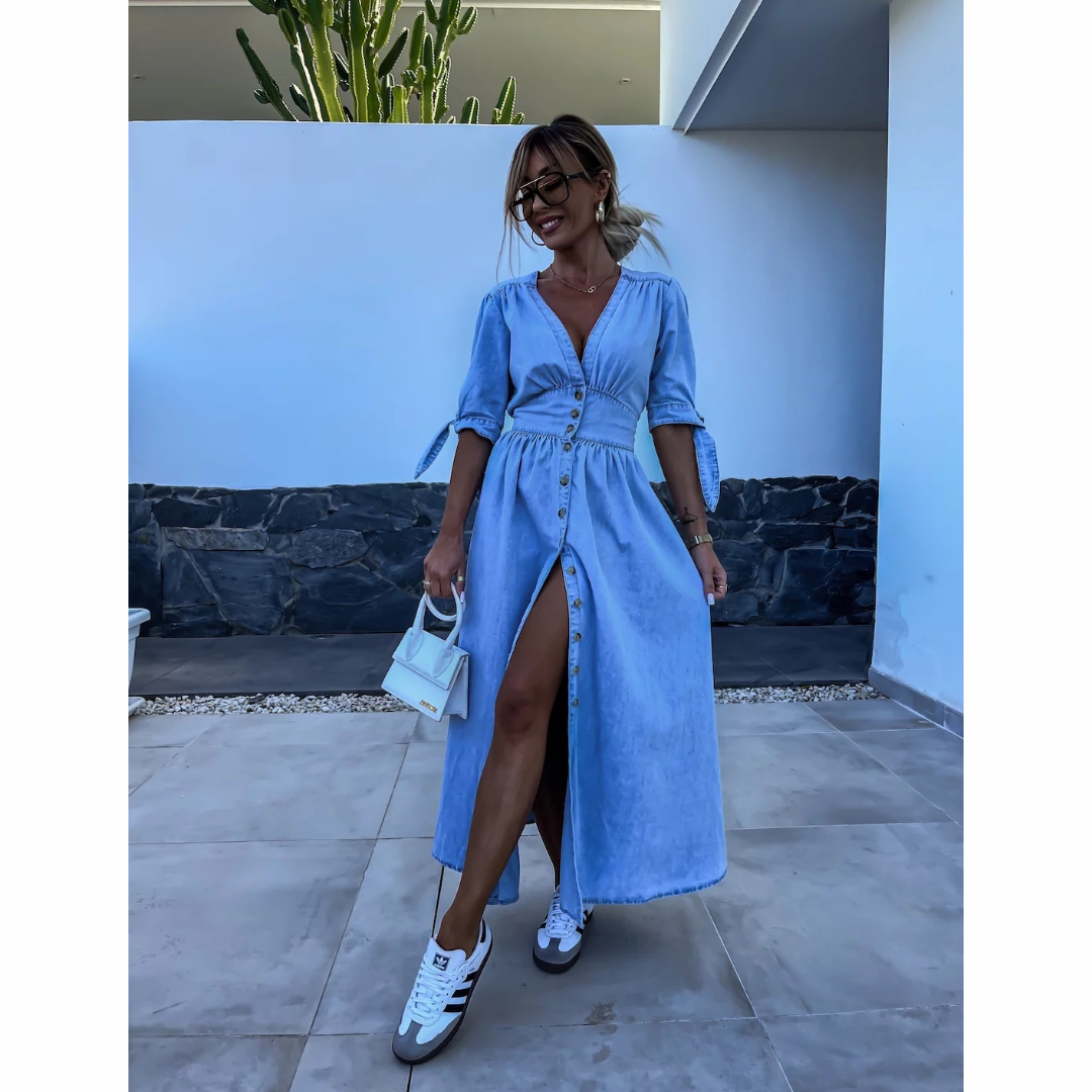 Liliane | Robe Élégante avec Boutons