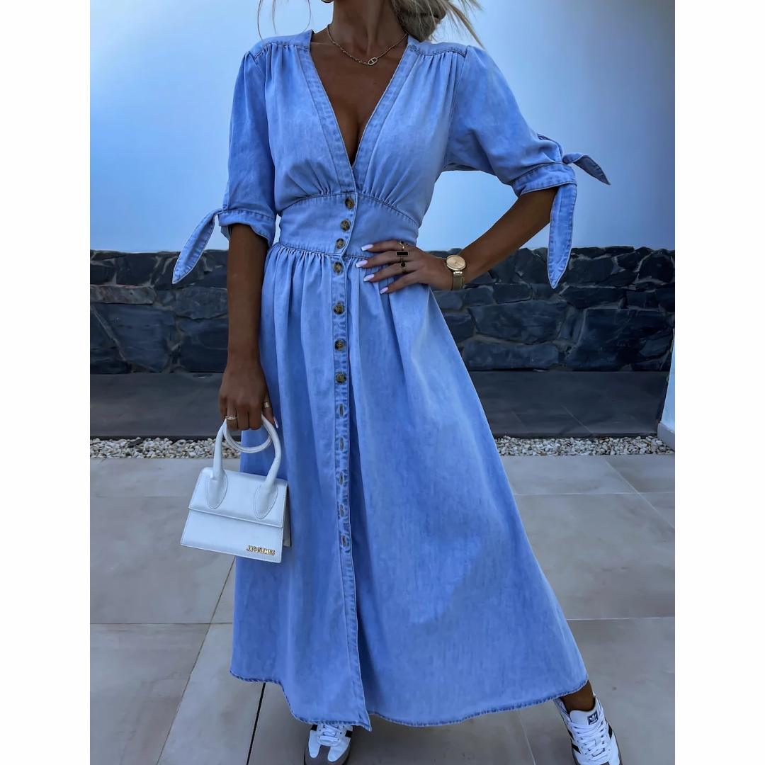 Liliane | Robe Élégante avec Boutons