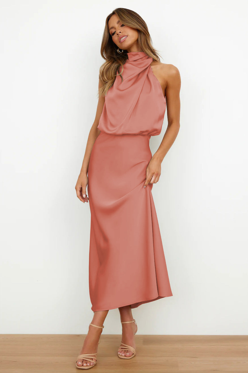 Valeria™ | Long Halter Neck Dress