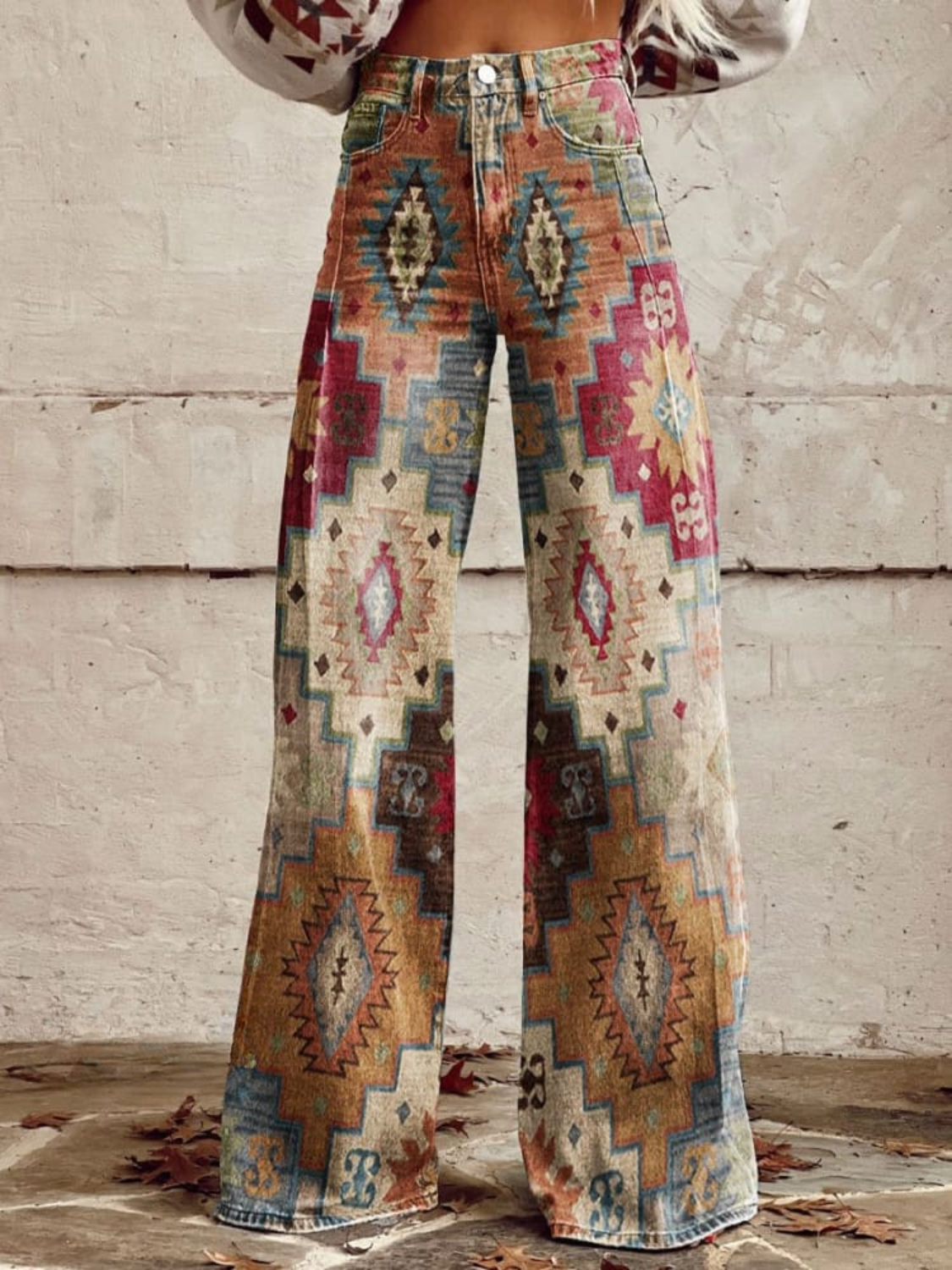 SOLEIL | Pantalons Chevron Élégants au Style Rétro et Moderne