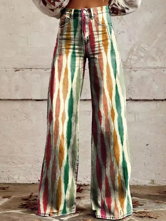 FRANÇOISE | Pantalons Boho Vintage au Charme Rétro et Élégant
